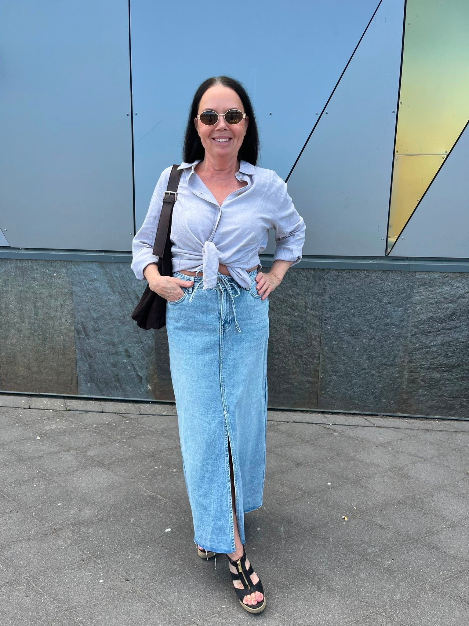 VMWIEN Midi Skirt - Light Blue Denim - VERO MODA & VILA Bergvik